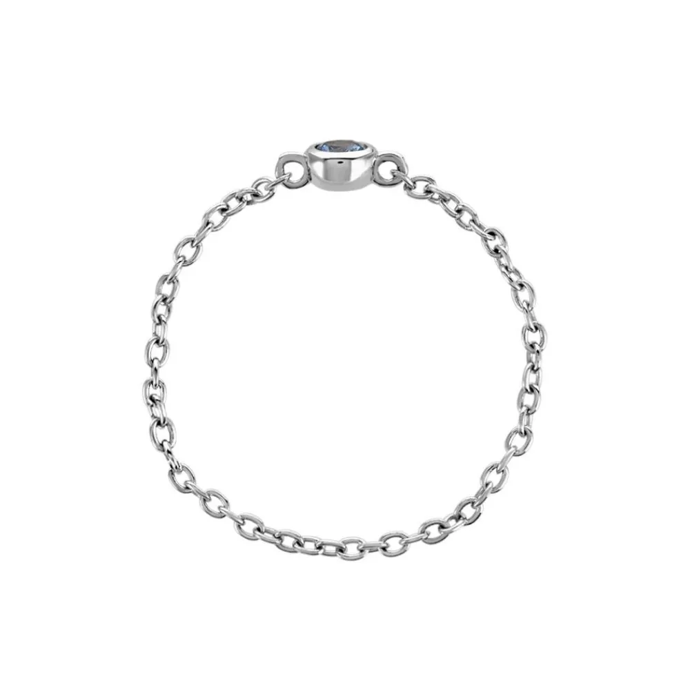 Marc Orian Bagues De Promesse|Bijoux Zirconium > Bague Rio Argent Blanc Oxyde De Zirconium argent blanc oxyde bleu
