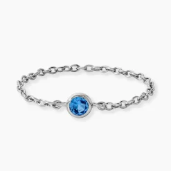 Marc Orian Bagues De Promesse|Bijoux Zirconium > Bague Rio Argent Blanc Oxyde De Zirconium argent blanc oxyde bleu