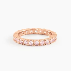 Bague Rio Argent Rose Oxyde De Zirconium