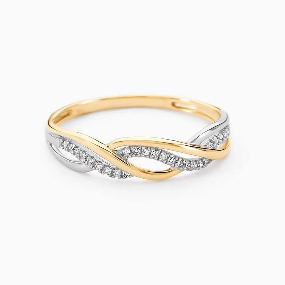 Bague Romane Or Jaune Diamant