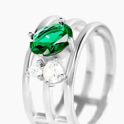 Marc Orian Bagues De Promesse|Bijoux Zirconium > Bague Romea Argent Blanc Oxyde De Zirconium
