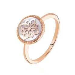 Marc Orian Bagues De Promesse|Bagues > Bague Rosae Argent Rose Nacre
