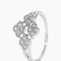 Marc Orian Bijoux Zirconium|Bagues > Bague Roseraie Argent Blanc Oxyde De Zirconium