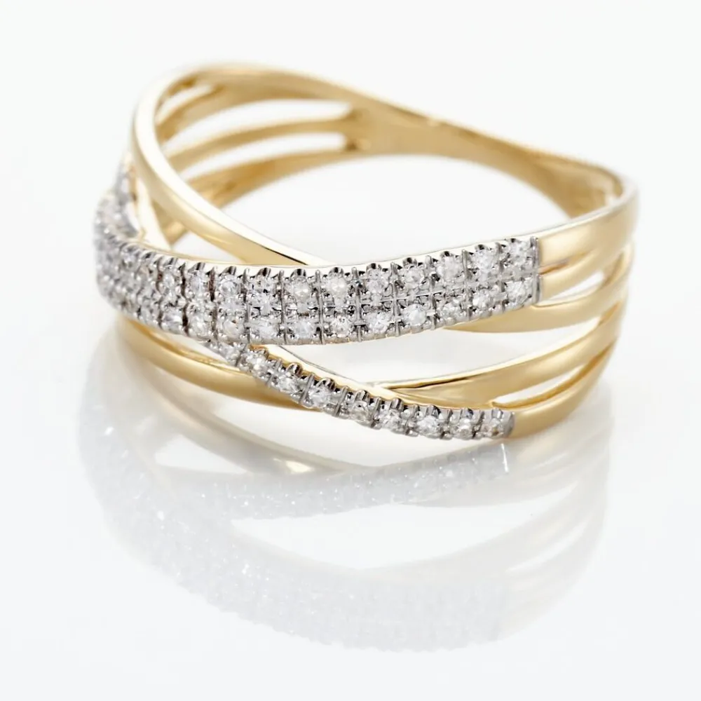 Marc Orian Parures De Mariage|Bagues > Bague Roslyn Or Jaune Diamant Blanc