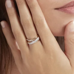 Marc Orian Parures De Mariage|Bagues > Bague Roslyn Or Jaune Diamant Blanc