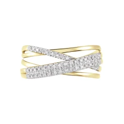 Marc Orian Parures De Mariage|Bagues > Bague Roslyn Or Jaune Diamant Blanc