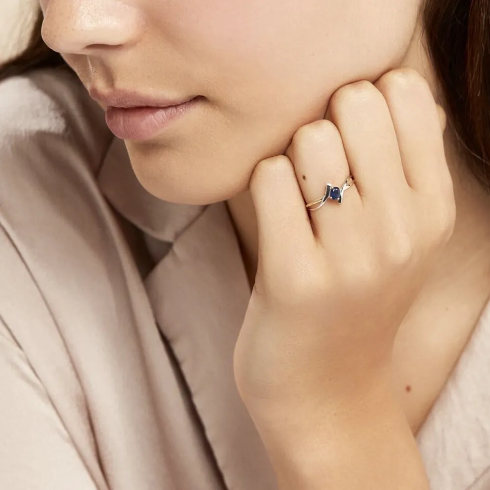 Marc Orian Anniversaire De Mariage|Bagues Saphir > Bague Rosmunda Or Bicolore Saphir