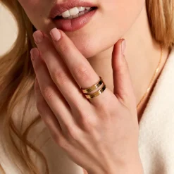 Marc Orian Bagues|Bijoux Acier Inoxydable > Bague Ruka Acier Jaune