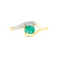 Marc Orian Bijoux Émeraude|Bagues > Bague Sagesse Or Jaune Emeraude Et Diamant