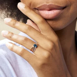 Marc Orian Anniversaire De Mariage|Bagues > Bague Sare Or Rose Topaze Et Oxyde De Zirconium