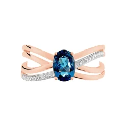 Marc Orian Anniversaire De Mariage|Bagues > Bague Sare Or Rose Topaze Et Oxyde De Zirconium