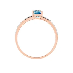 Bague Sarika Or Rose Topaze Et Oxyde De Zirconium