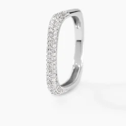 Bague Sattya Argent Blanc Oxyde De Zirconium