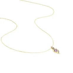 Bague Silucia Or Jaune Amethyste Et Oxyde De Zirconium