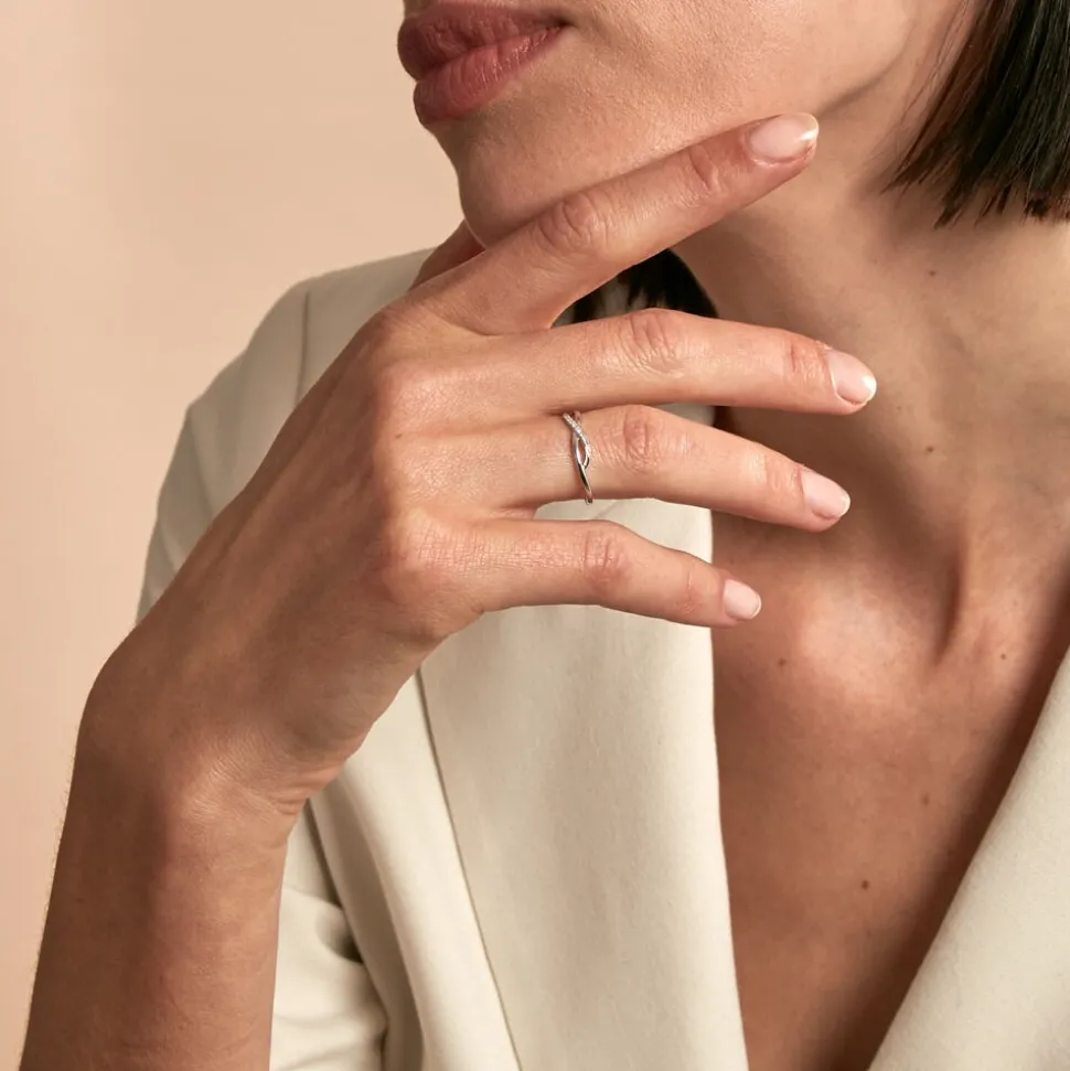 Bague Smina Or Blanc Diamant