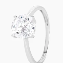 Marc Orian Bagues De Promesse|Bijoux Zirconium > Bague Solitaire Abriel Or Blanc Oxyde De Zirconium