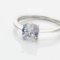 Bague Solitaire Abriel Or Blanc Oxyde De Zirconium