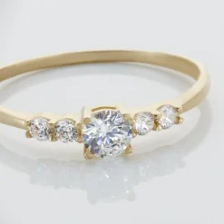 Marc Orian Bagues De Promesse|Bijoux Zirconium > Bague Solitaire Accompagné Or Jaune Antonette Oxyde De Zirconium