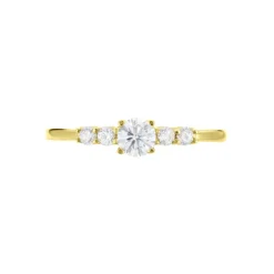 Marc Orian Bagues De Promesse|Bijoux Zirconium > Bague Solitaire Accompagné Or Jaune Antonette Oxyde De Zirconium
