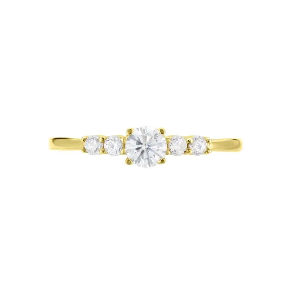Marc Orian Bagues De Promesse|Bijoux Zirconium > Bague Solitaire Accompagné Or Jaune Antonette Oxyde De Zirconium