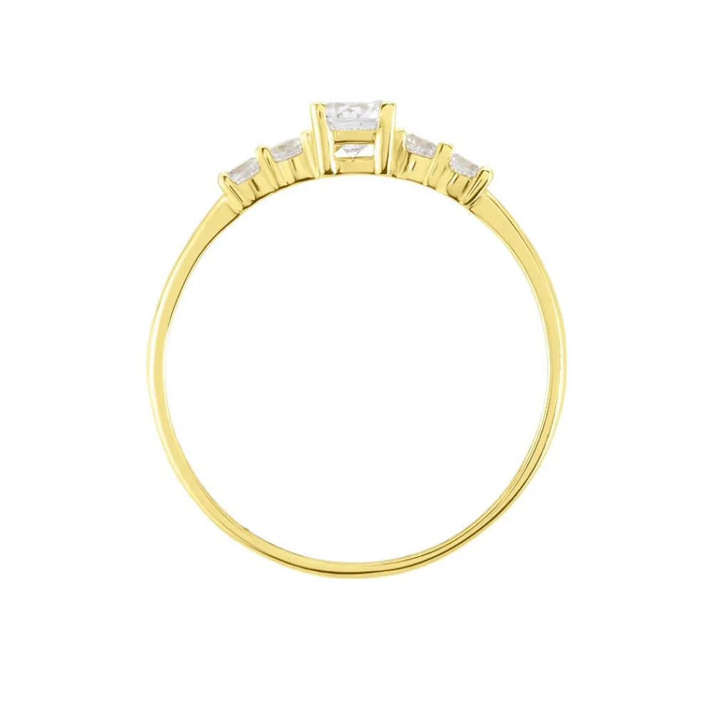 Marc Orian Bagues De Promesse|Bijoux Zirconium > Bague Solitaire Accompagné Or Jaune Antonette Oxyde De Zirconium