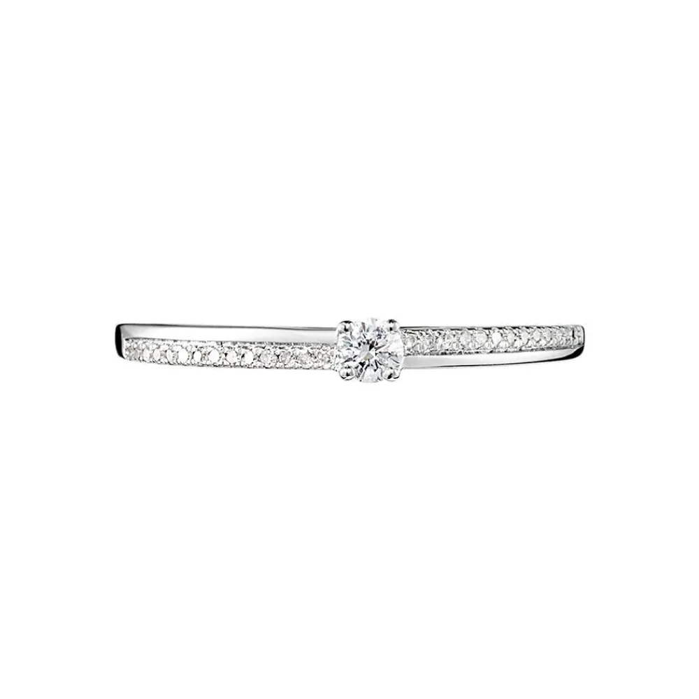 Marc Orian Bagues|Bagues Fiançailles > Bague Solitaire Alexandra Or Blanc Diamant