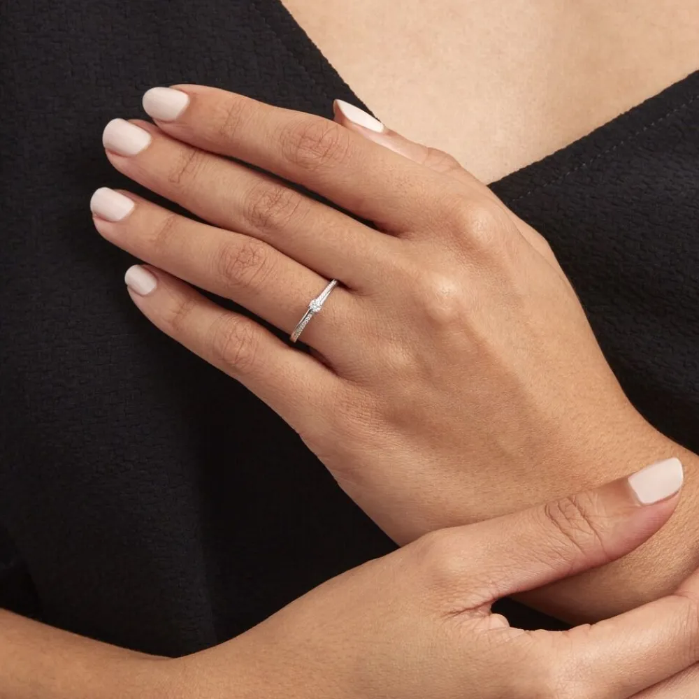 Marc Orian Bagues|Bagues Fiançailles > Bague Solitaire Alexandra Or Blanc Diamant