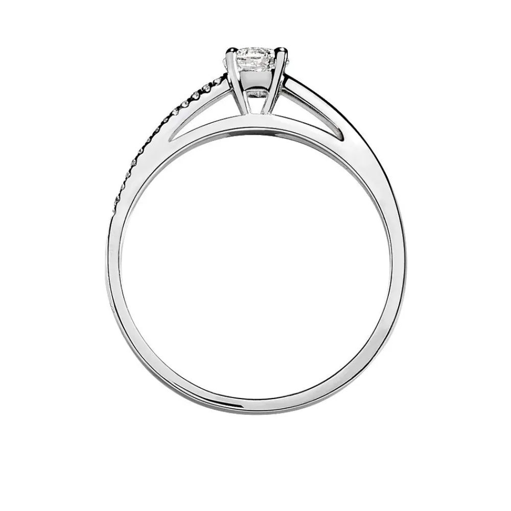 Marc Orian Bagues|Bagues Fiançailles > Bague Solitaire Alexandra Or Blanc Diamant