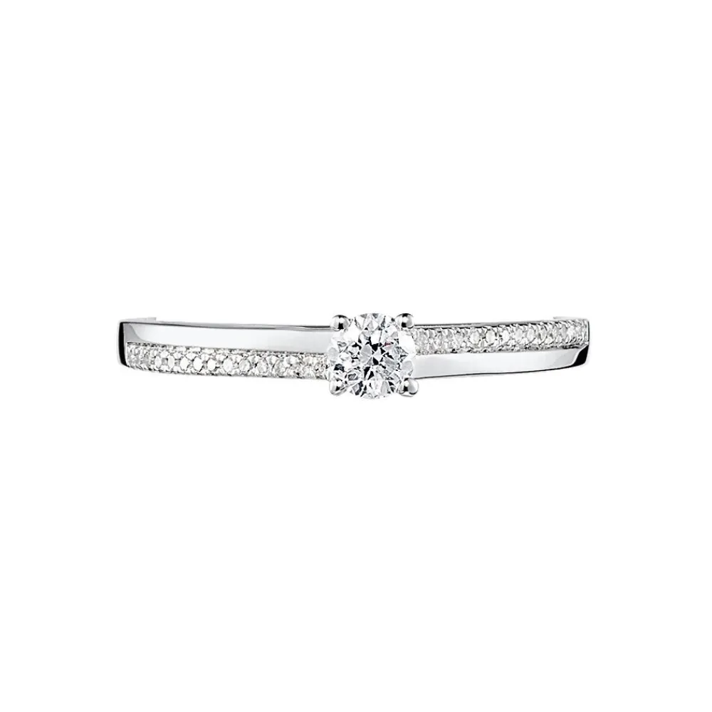 Marc Orian Bagues|Bagues Fiançailles > Bague Solitaire Alexandra Or Blanc Diamant