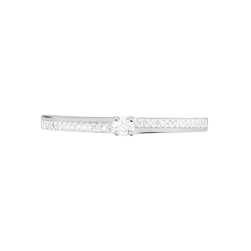 Marc Orian Bagues|Bagues Fiançailles > Bague Solitaire Alexandra Or Blanc Diamant