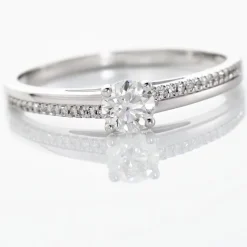 Bague Solitaire Alexandra Or Blanc Diamant