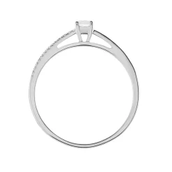 Bague Solitaire Alexandra Or Blanc Diamant