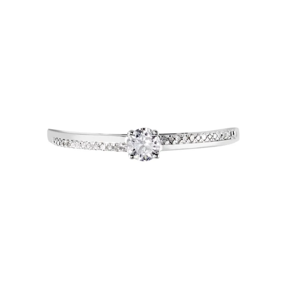 Bague Solitaire Alexandra Or Blanc Diamant