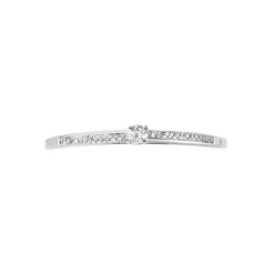 Bague Solitaire Alexandra Or Blanc Diamant