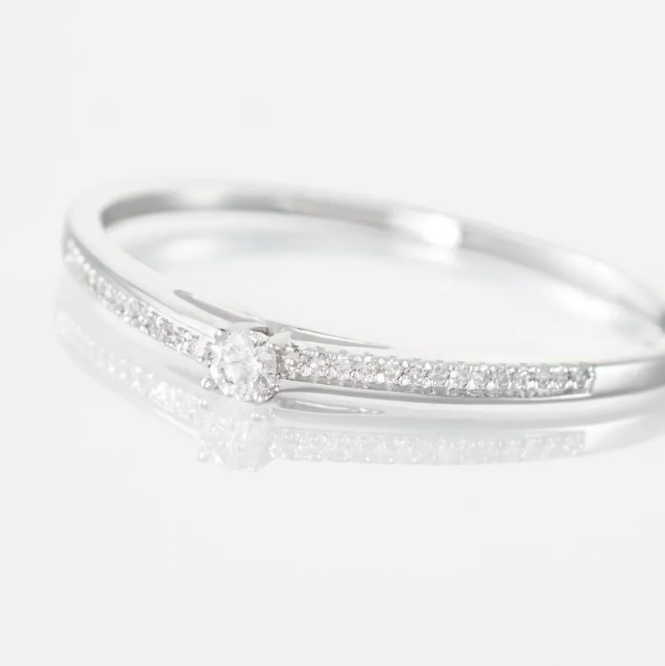 Bague Solitaire Alexandra Or Blanc Diamant