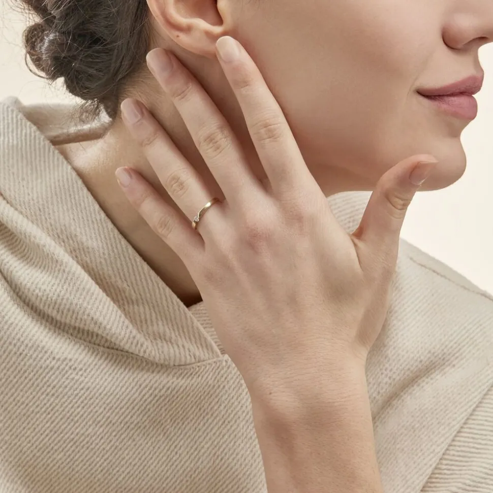 Bague Solitaire Anilie Or Jaune Diamant