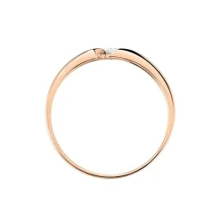 Bague Solitaire Anilie Or Rose Diamant