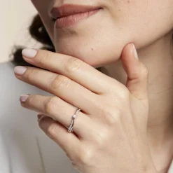 Bague Solitaire Asia Or Blanc Diamant