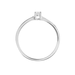 Bague Solitaire Asia Or Blanc Diamant