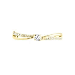 Bague Solitaire Asia Or Jaune Diamant