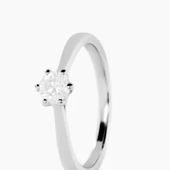 Bague Solitaire Athena Or Blanc Diamant