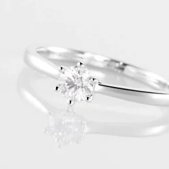 Bague Solitaire Athena Or Blanc Diamant