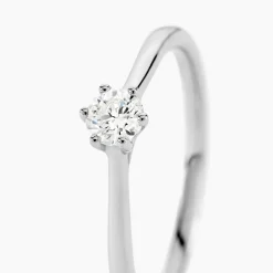 Bague Solitaire Athena Or Blanc Diamant