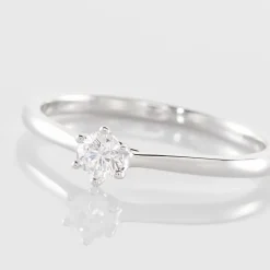 Bague Solitaire Athena Or Blanc Diamant