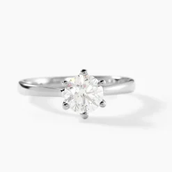 Bague Solitaire Athena Or Blanc Diamant