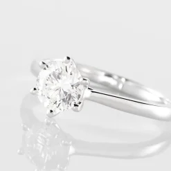 Bague Solitaire Athena Or Blanc Diamant
