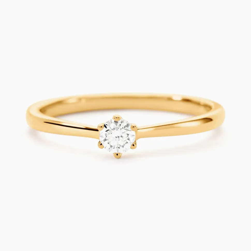 Bague Solitaire Athena Or Jaune Diamant