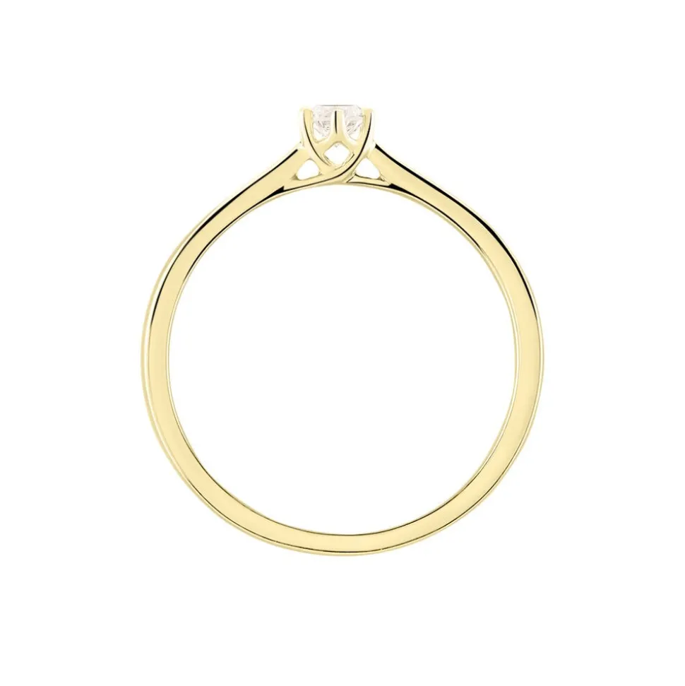 Bague Solitaire Athena Or Jaune Diamant