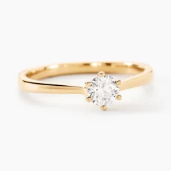 Bague Solitaire Athena Or Jaune Diamant