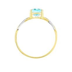Bague Solitaire Bonnie Or Bicolore Topaze